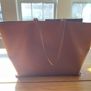 Everlane Luxe Italian Leather Tote in Cognac